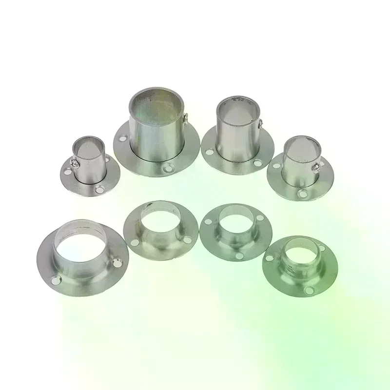 Stainless Steel Flange Seat For Wardrobe Curtain Cloth Rod Seat Round Tube Seats Bracket Household Furniture HardwareTube Holder