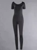 4760-bb3491.jpg Women's Rompers Short Sleeve Solid Skinny Bodycon Jumpsuits Fashion Sports Fitness Casual Activity Streetwear Overalls