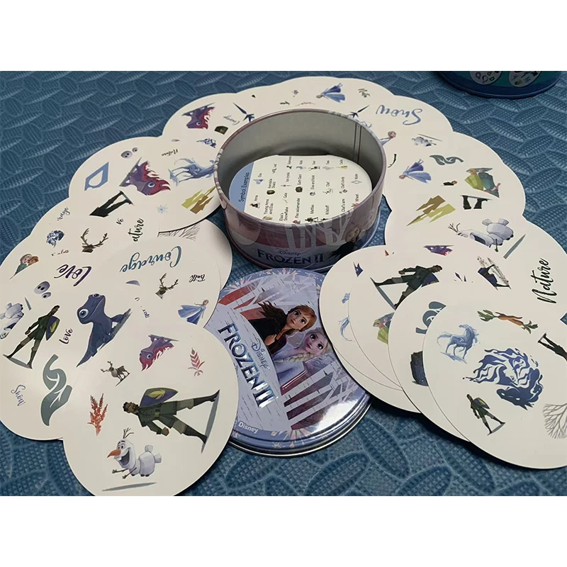 Disney Card Board Game Frozen 2 Princess Toys Iron Box Family Funny Party Holidays Camping Tool Sports Christmas Halloween Gifts