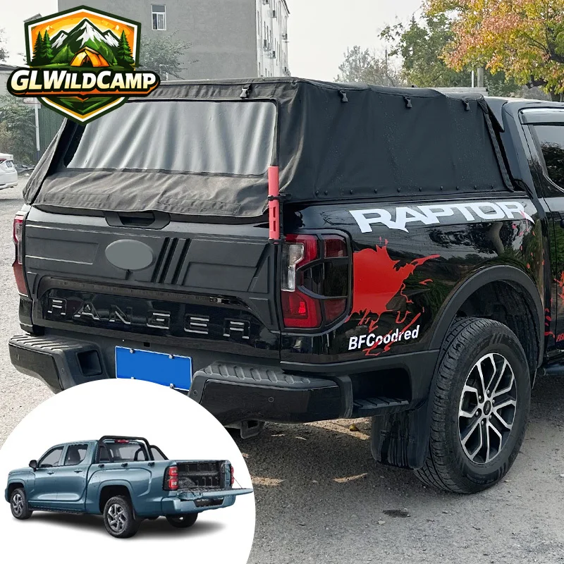 Pickup Trunk Waterproof Foldable Oxford-Fabric Canopy Soft Topper for Kingkong Poer