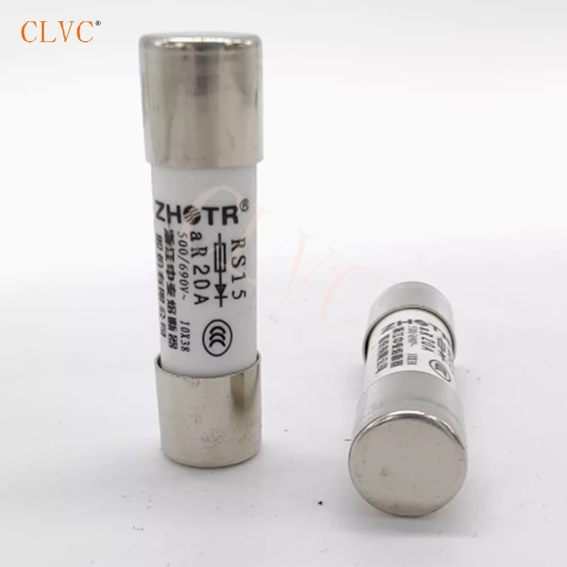 RS15 AC500/690V 0.5A- pieces RS15 Ceramic Material 10*38 Cylinder cap type quick fuse