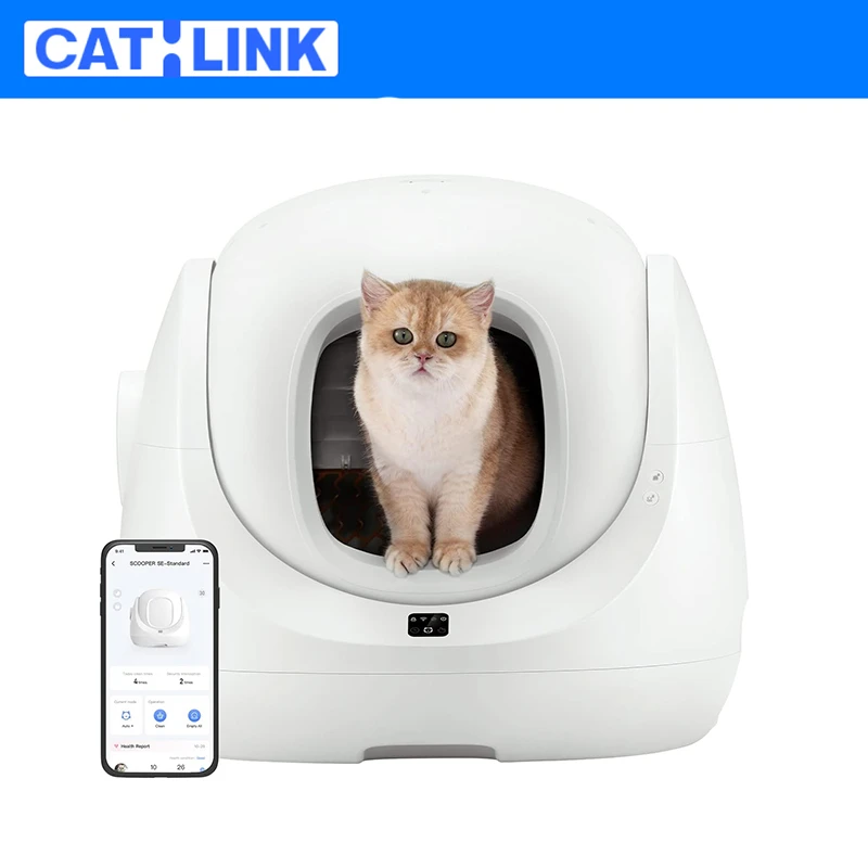 

CATLINK Automatic Cat Litter Box Self Cleaning App Deodorant Large Multi-Cat Identification Pet Toilet Tray Rascador Para Gato