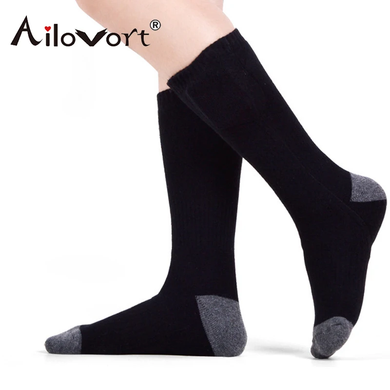 

Ailovort Winter 3.7V Battery Rechargeable Battery Heated Socks Electric Men Women With Elastic Feet Warm Socks For Ski Outdoor