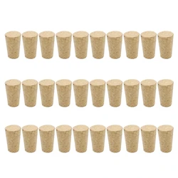 30 Pcs Wooden Tapered Cork Stoppers Replacement Wine Beer Stoppers Leakproof Cork Plug for Liquor Bottles Easy to Use Dropship