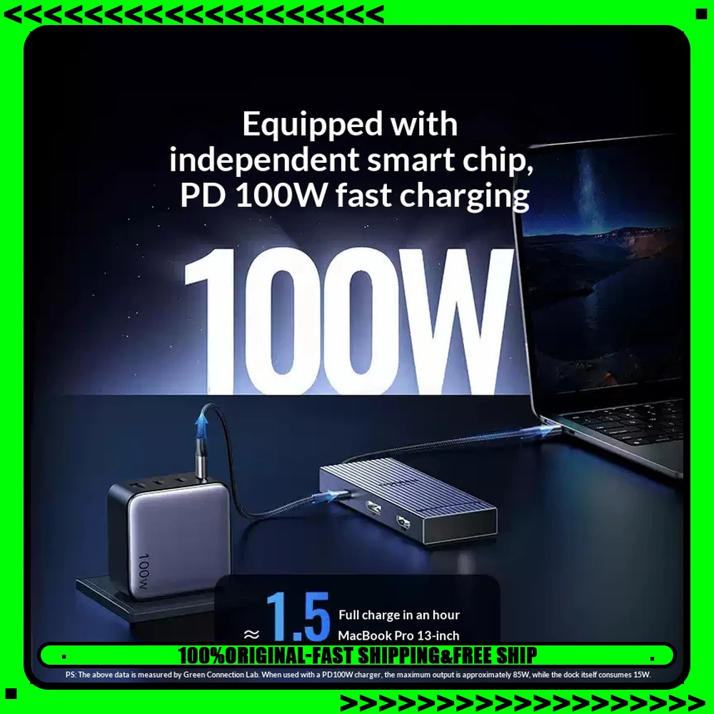 UGREEN CM880 55610 7 in 1 USB C Hub 4K 60Hz HDMI 8K 30Hz DisplayPort 100W PD 4 USB A Docking Station Multiport Adapter for PC.