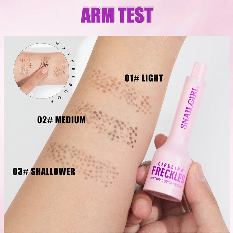 一時的な顔のそばかすスタンプペン、防水・汗に強い、軽いカバー力のリキッドタイプ、自然なヌードメイクが簡単に作れます