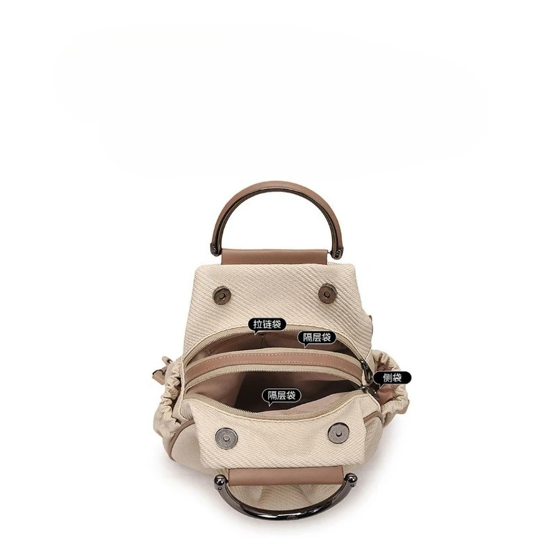 New Fashion Versatile Backpack Women's Simple Lightweight Large Capacity Shoulder Handbag High Quality and High Appearance Level