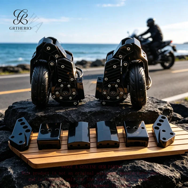 For Multi Touring Motorcycle Models Landing Gear Automatically Deploying Side Stabilizer Training Wheels Auxiliary Parking Brack