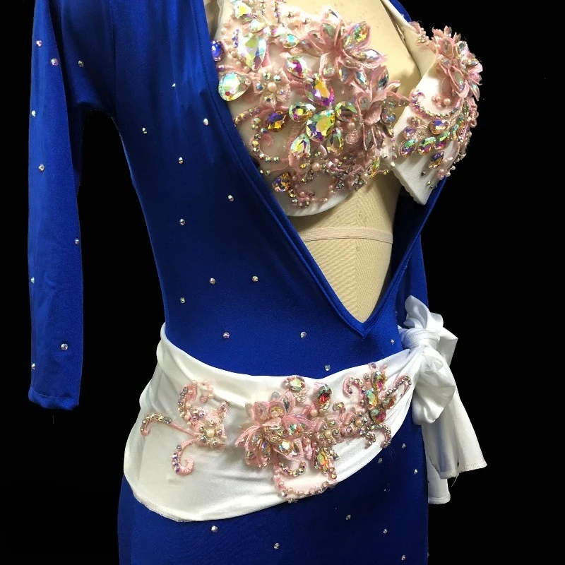 فستان رقص شرقي مخصص زي أداء رداء شعبي بلدي سعيدي رث لينكو رباعي دانسا دو فينتر