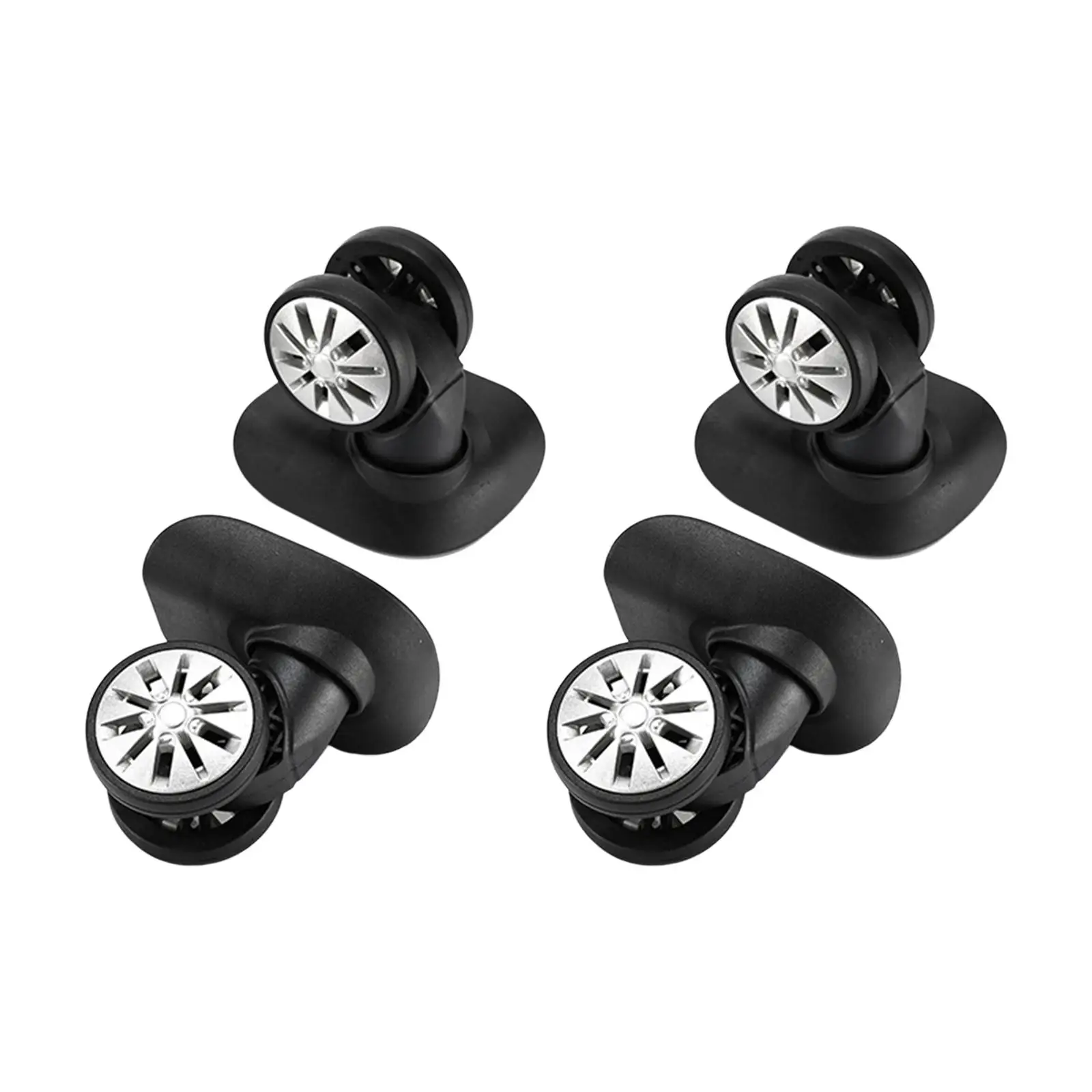 4 Pieces Luggage Wheels Quiet Strong Bearing Capacity Flexible Swivel Spare Parts Caster Wheels for Travel Bag Trolley Case