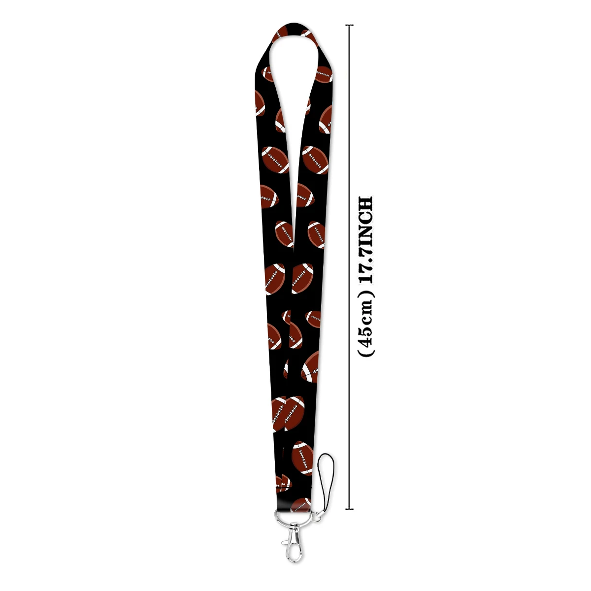 LX1341 Rugby Ball Pattern Lanyard For Keys ID Credit Bank Card Cover Badge Holder Phone Charm Key Lanyard Keychain Accessories