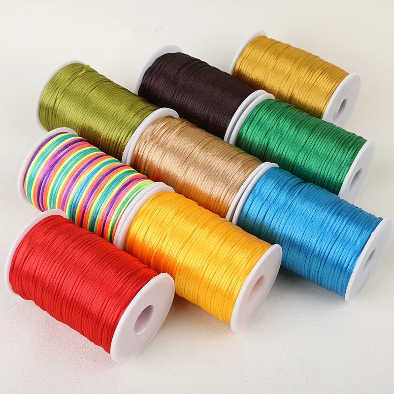 عقدة صينية منسوجة حبل صناعة يدوية 7 خطوط حبل مجوهرات اكسسوارات 5 خطوط الكورية الأحمر بالجملة المتاحة