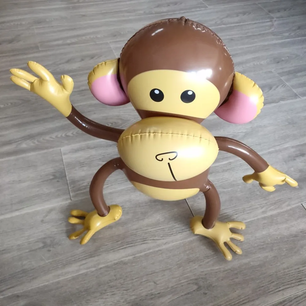 

2Pcs New PVC Inflatable Monkey Balloon Jungle Safari Gifts Inflatable Dance Monkey Toy Inflatable Photo Props