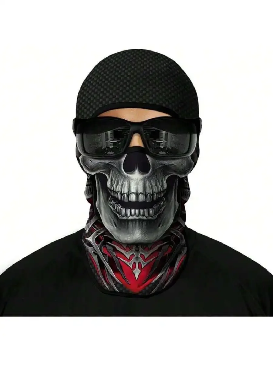 

3D Skull Balaclava Face Mask For Motorcycle Ski Tactical Outdoor Use Unisex
