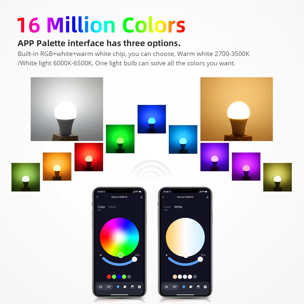 Smart Bluetooth APP Control Light Bulb E27 Tuya 15W 220V Dimmable RGB+CW+WW Spotlight LED Bulbs Lamp Color Changeable Room Decor