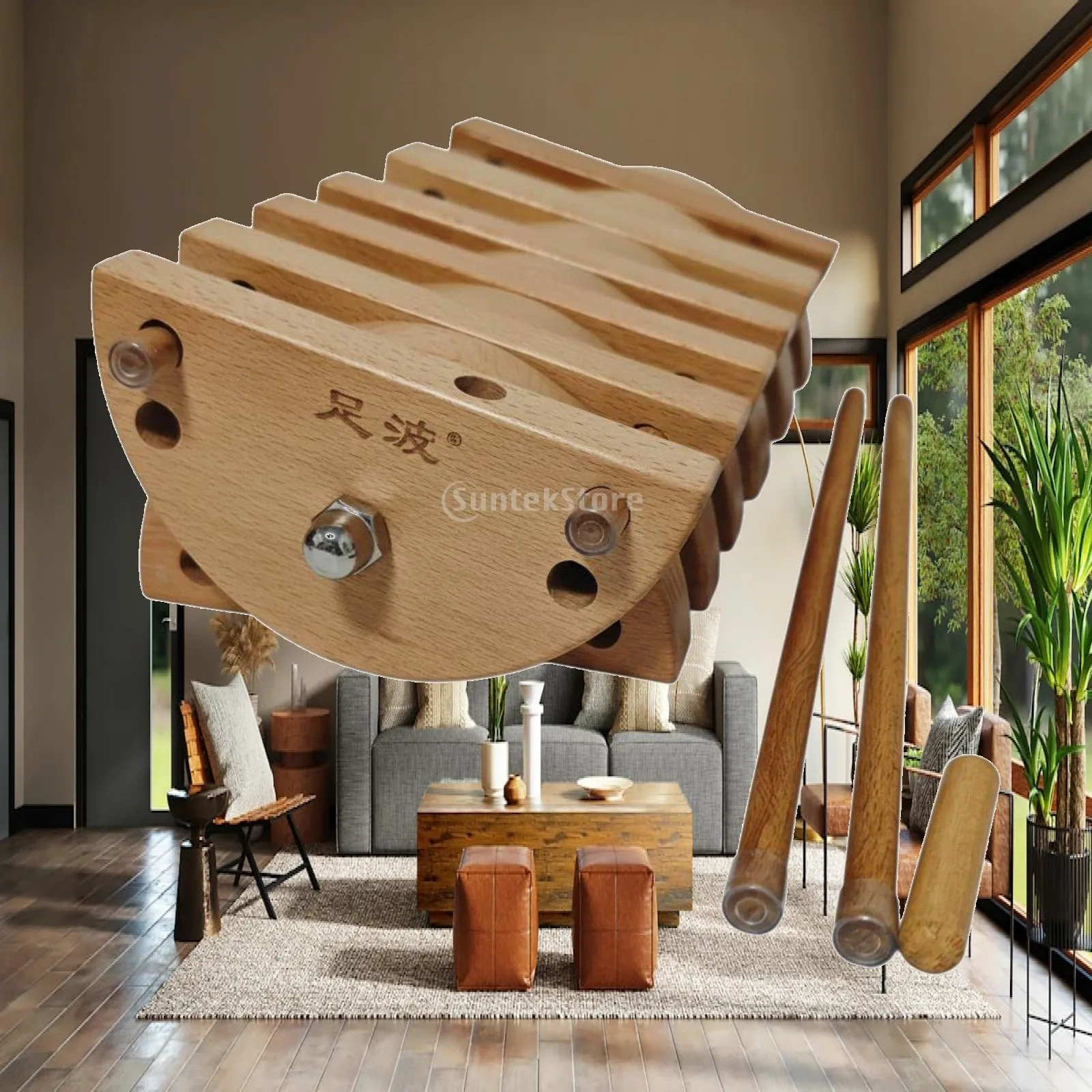 Wooden Foot Ankle Trainer Curved Exercise Board Foot Balance Support Stability Trainer for Balance Leg Training at Home