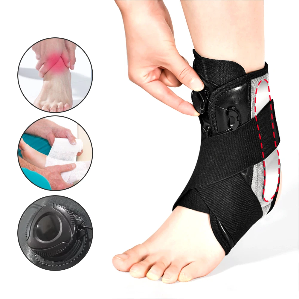 1PCS Ankle Brace Support for Men & Women, Recovery from Sprained Ankles with Detachable Aluminum Plate, Stabilizing for Running
