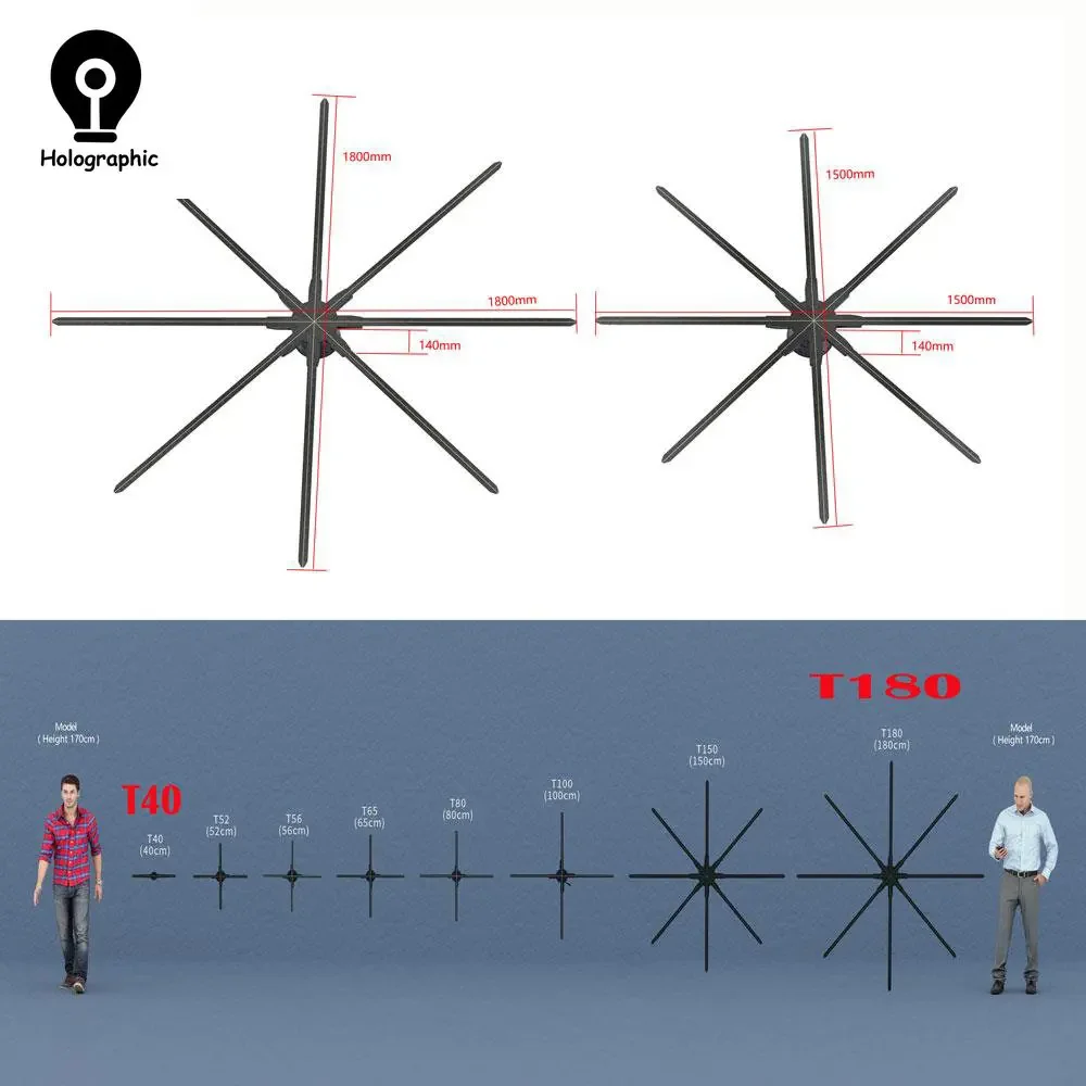 Imagem -02 - Holograma Publicidade Projetor Fan Sinal Led Wi-fi Display Player Imagens Vídeo 100180cm 3d