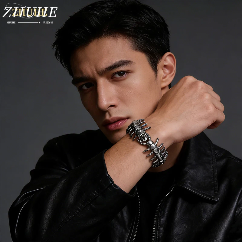 

Trendy Copper Jewelry Accessories for Men and Women - Centipede Pattern Bracelet, Exquisite Crafted Unisex Ornament, Comfortable