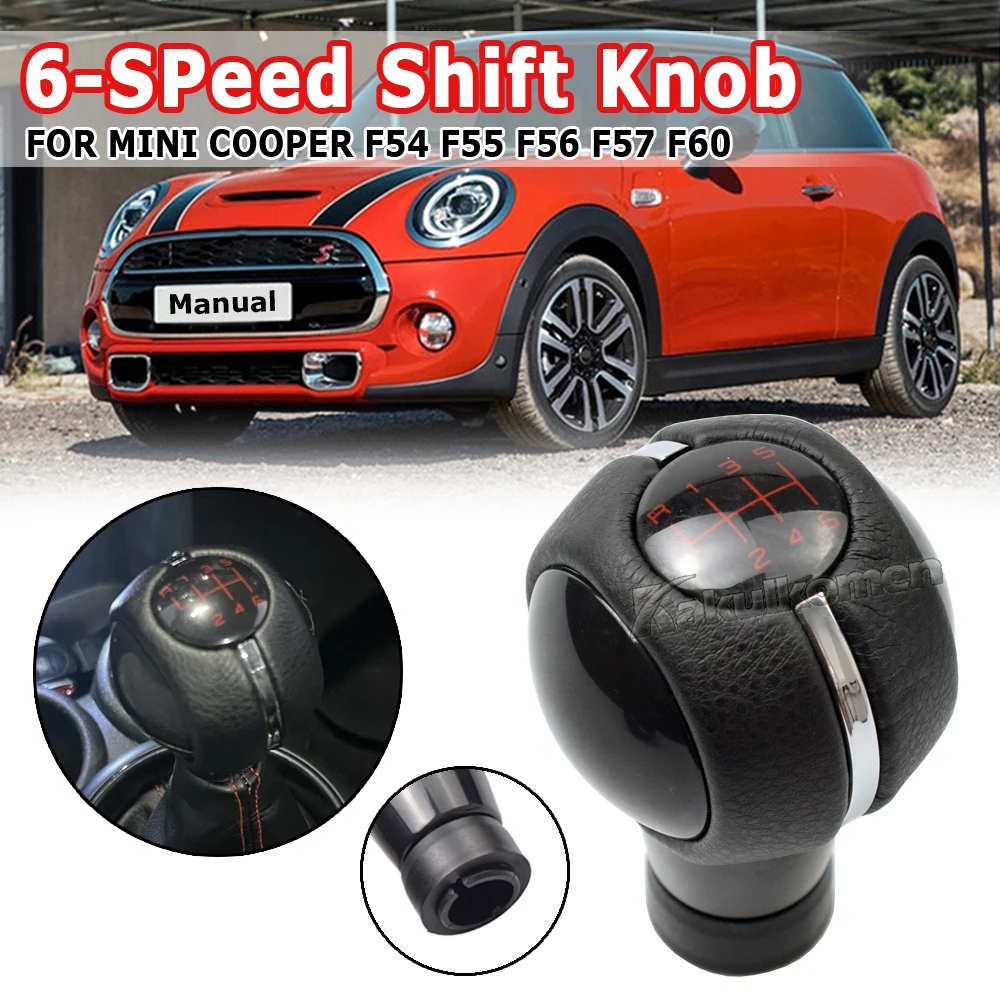Gear Shift Knob Lever Shifter Handle Ball For Mini Cooper F54 Clubman F55 F56 F57 Convertible F60 Countryman Manual 6 Speed
