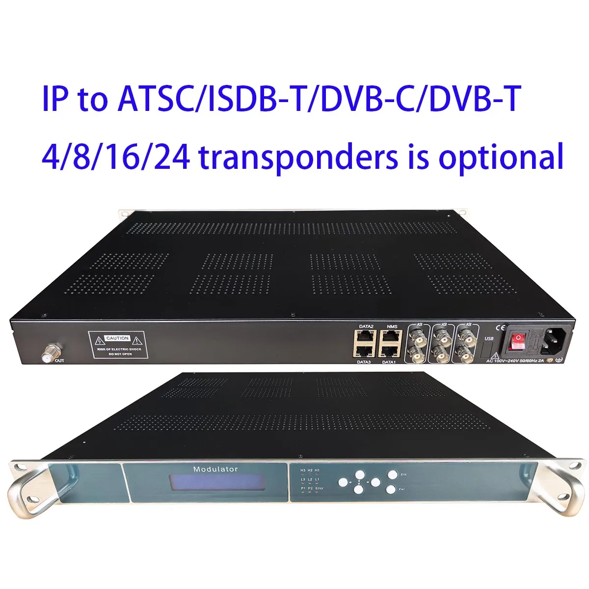Free Shipping, 384 SPTS/8 MPTS to ATSC, ISDB-T, DVB-T, DVB-C RF Modulator, Digital CATV Modulator,