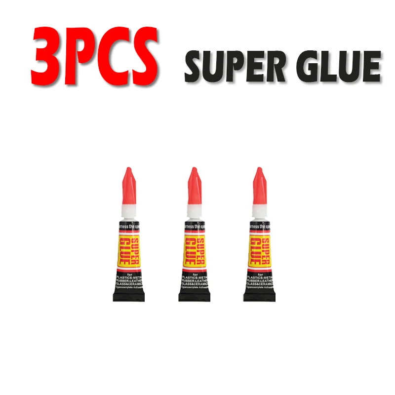 3-12pcs Liquid Super Glue Wood Rubber Metal Glass Cyanoacrylate Adhesive Stationery Store Nail Gel 502 Instant Strong Bond Leath