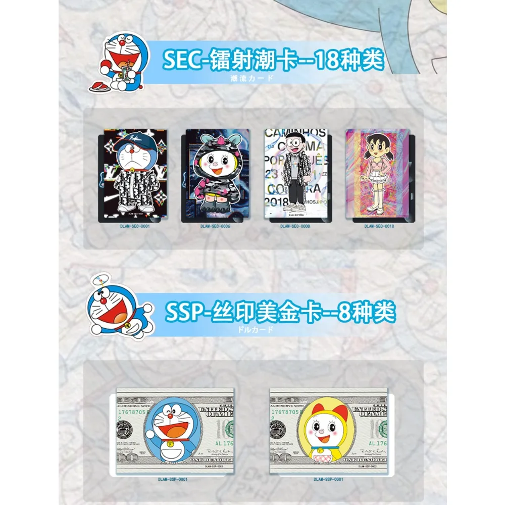 Oryginalna karta Doraemon dla dzieci Shizuka Minamoto Dorami wykwintna SEC Laser Tide limitowana kolekcja gier karty prezenty świąteczne