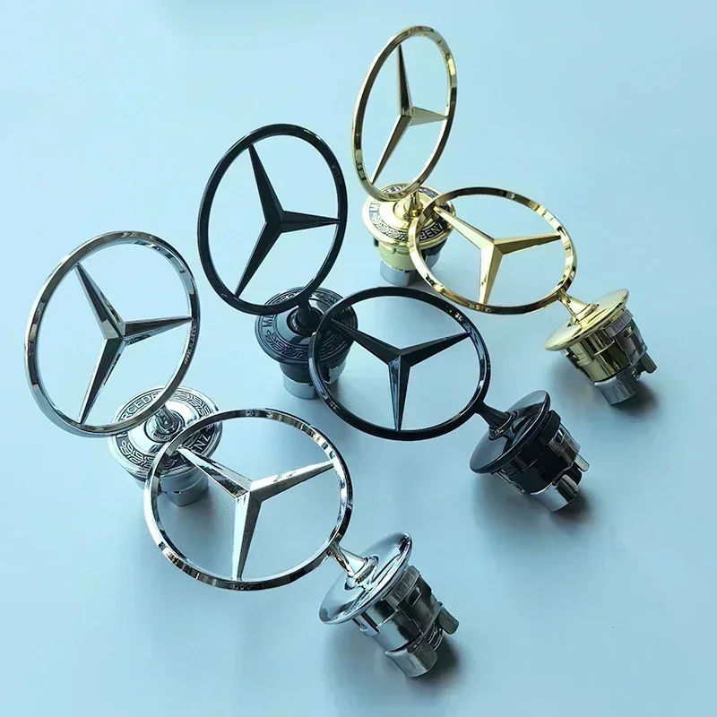

Эмблема-значок Star Badge на капот для Mercedes-Benz W163 W204 W212 W210 W220 W24 C200 C200L, хром, черный, золотой