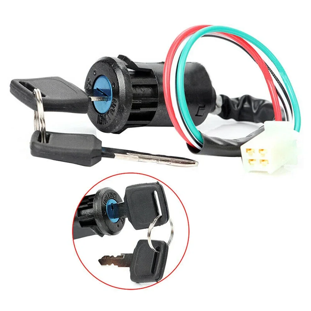 Motorcycle Ignition Switch + Keys Scooter Accessories Fit for Quad Dirt Bike for ATV on/Off Plastic Universal Replacement Parts