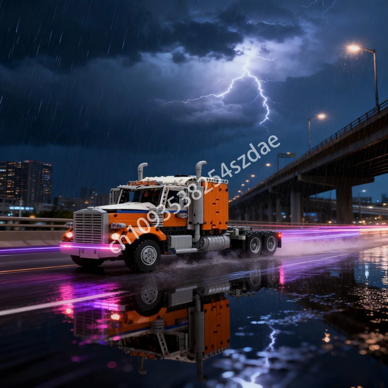 

1367pcs MOC Alternative American Semi Truck Model Building Blocks Construction Assemble Christmas Gifts Idea Education Toy Kids