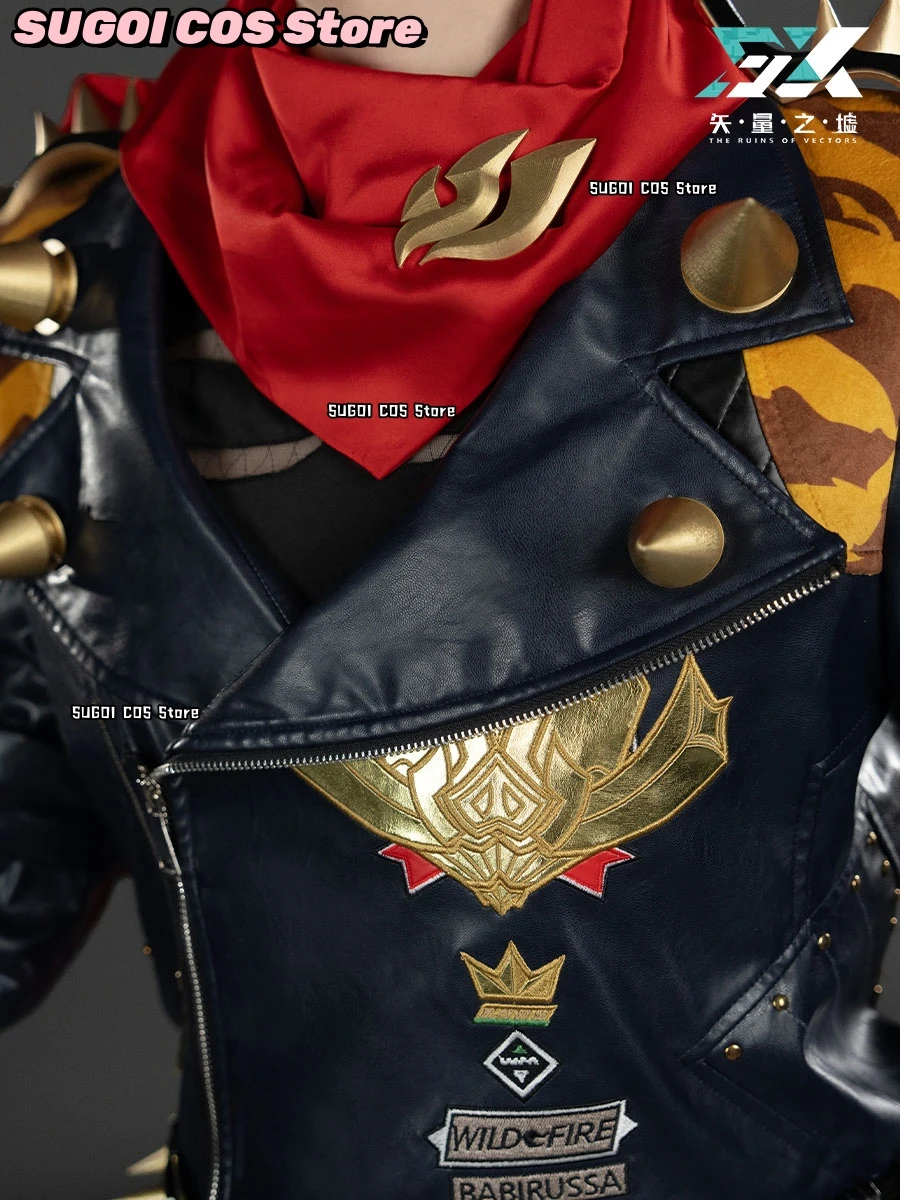 Game Zenless Zone Zero Cos Lighter Cosplay Costumes Pu Leather Coat Lighter Wig Shoes Black Suit Men 2025Hallowen Role-play Suit