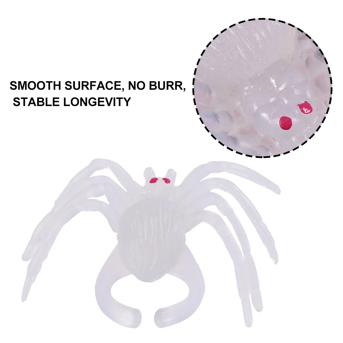 20 stks Glow In The Dark Spider Ring Plastic Diy Party Speelbal Voor Halloween Cosplay Decoraties Spider Ornamenten Party