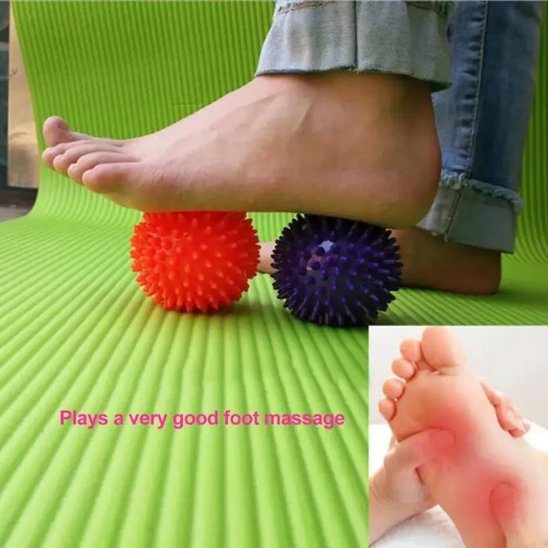 7.5cm Spiky Massage Ball Hand Foot Body Pain Stress Massager Relief Trigger Point Health Care Sport Toy Random Color