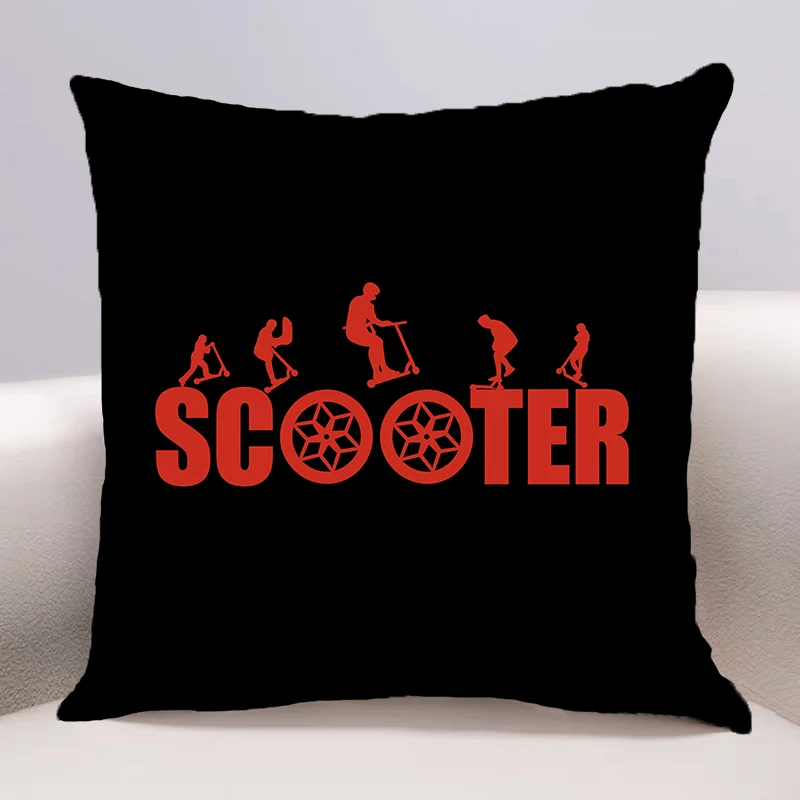 Stunt scooter Cushion Cover for Sofa Pillow Case Cover Seat Car Throw Pillowcase 45X45cm For Home Decorative 153