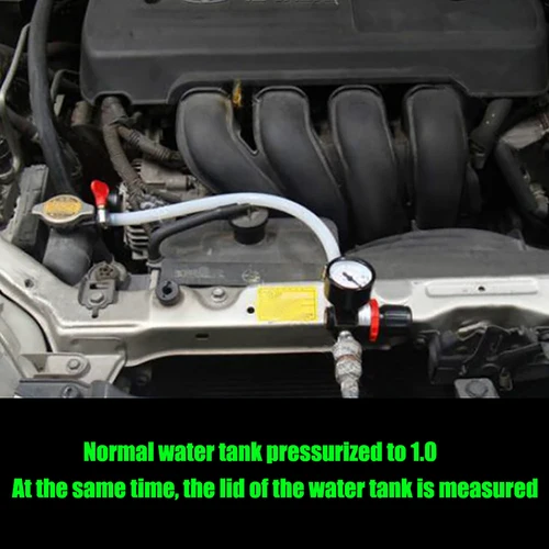 Imagen 2 del producto Detector de fugas de tanque de agua de refrigerante automático, medidor de presión Universal, probador de sistema de refrigeración de coche, radiador duradero