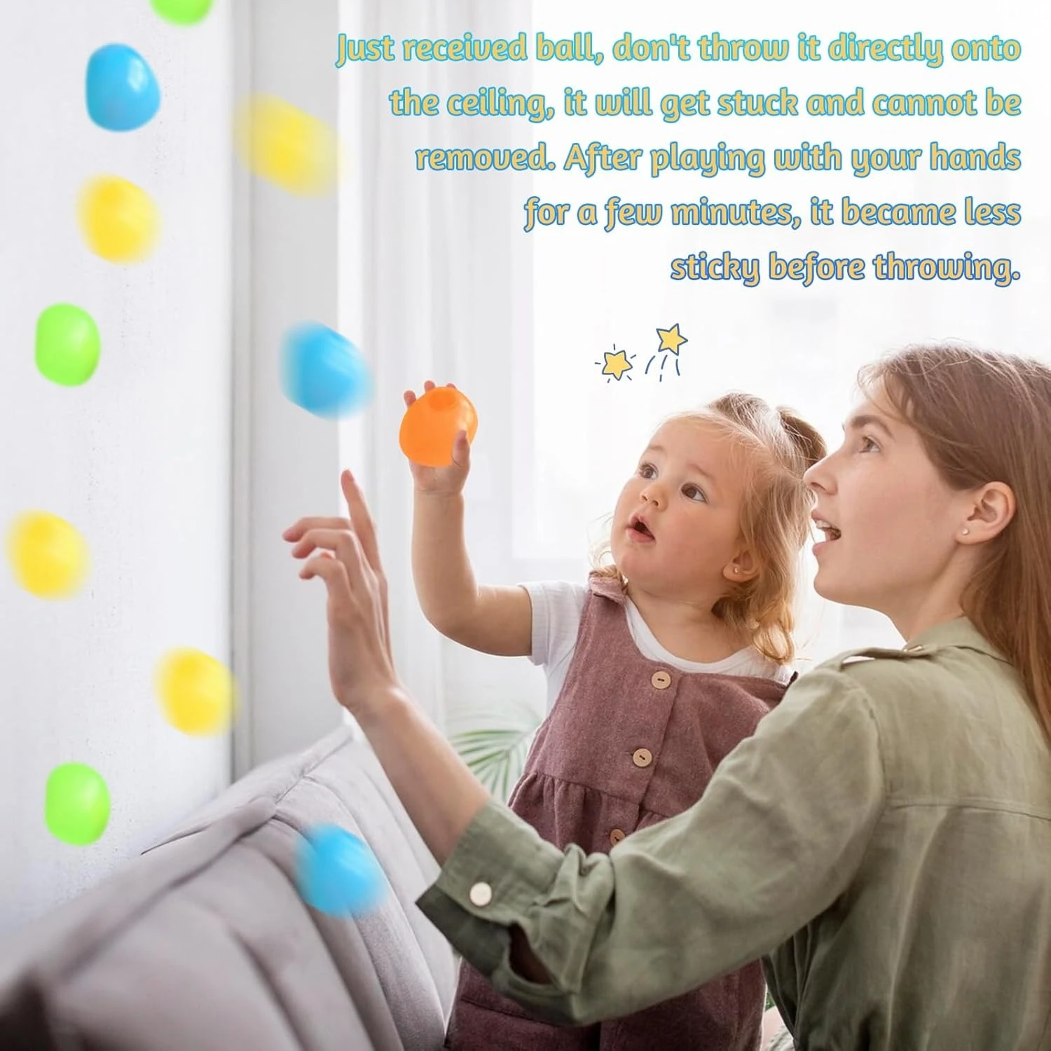 5/10 Stück im Dunkeln leuchtende klebrige Bälle – matschiges Stressabbau-Spielzeug, lustiges Zappelspielzeug, sensorisches Dekompressionsspielzeug für Kinder und Erwachsene – Detail 6