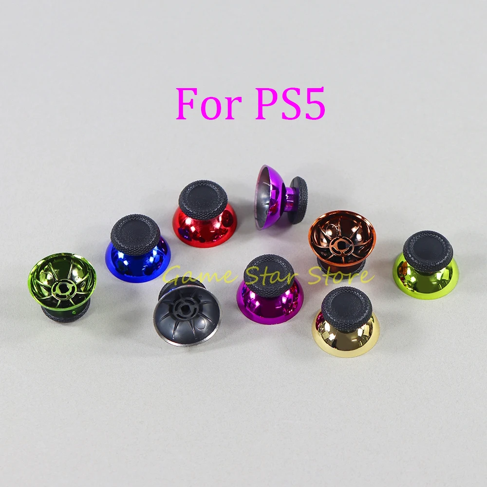 

50pcs 3D Analog Joystick Stick Cap Plastic Chrome Thumbstick Grip Mushroom Cap For PlayStation 5 PS5