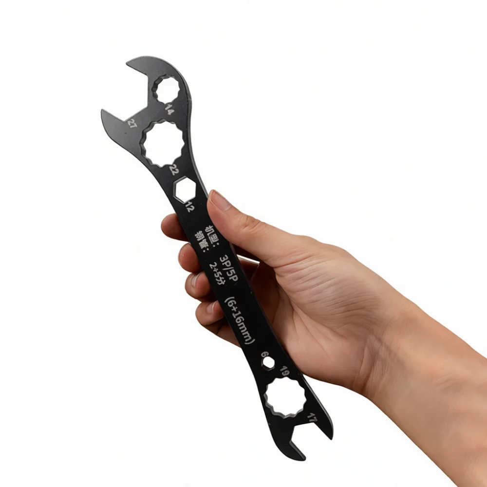For Mekela Portable Air Conditioning Wrench 7 In 1 Alloy Steel Combination Spanner Hand Repair Equipment Nut Tightening Tool