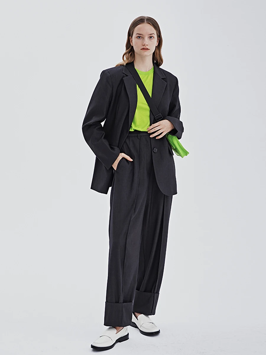 

Повседневный свободный смокинг Jaet Independent ape ey Cuisuyun, женский деловой костюм, верхняя одежда, длинный свеч на пуговицах