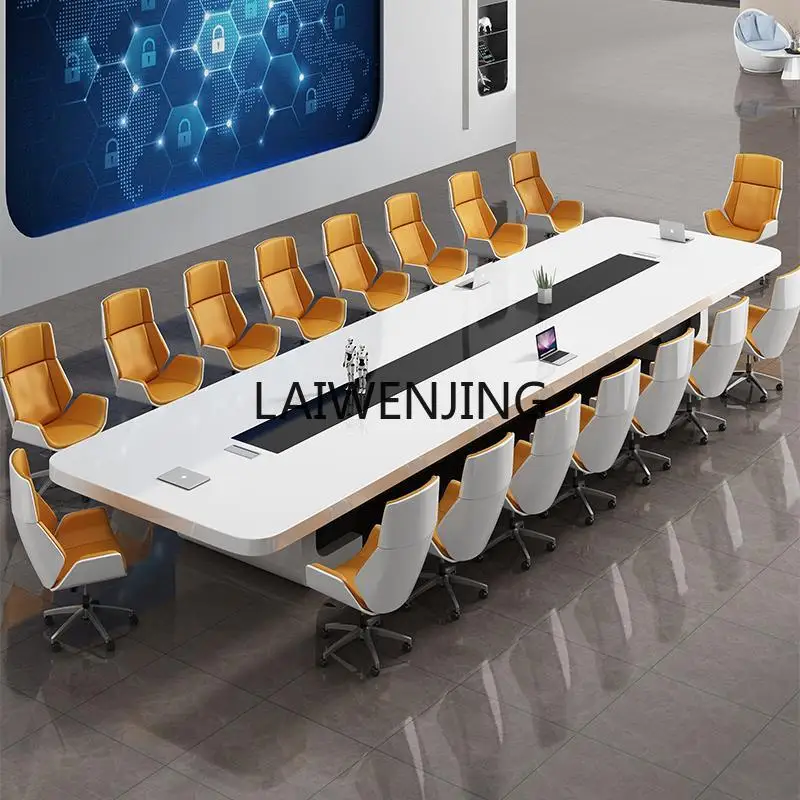 

MJY white office paint large conference long table negotiation conference tables and chairs