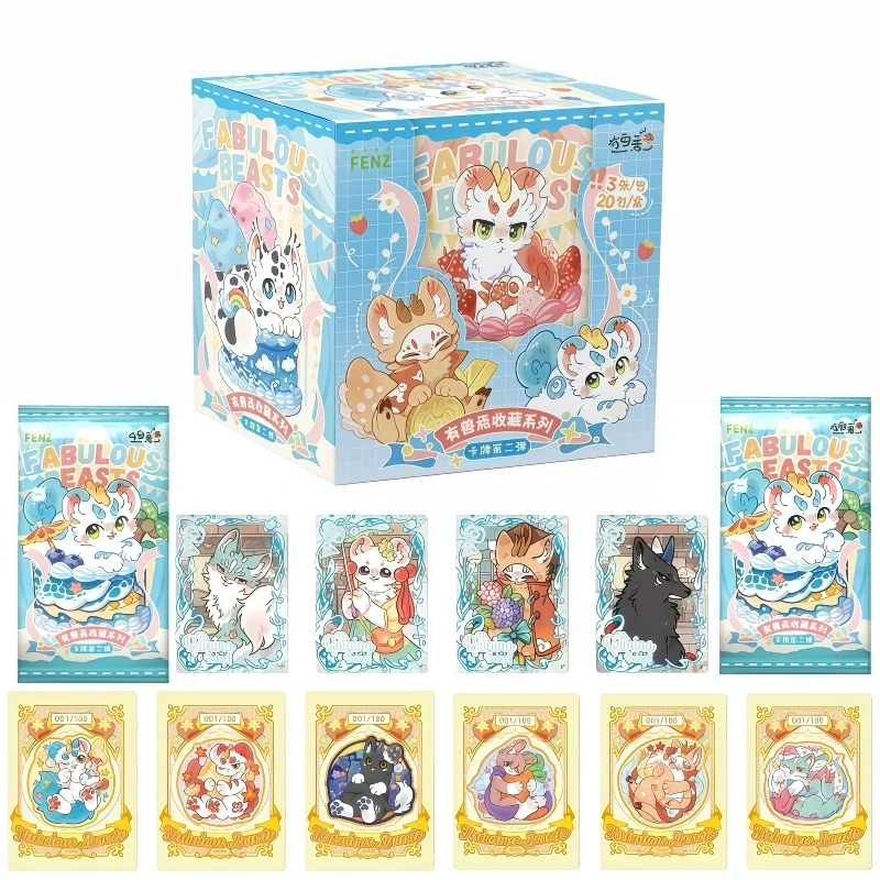 

Официальная подлинная серия «Сказочные звери», карты с анимацией, мультяшная игровая коллекция периферийных устройств, игрушечная карта, детский праздничный подарок