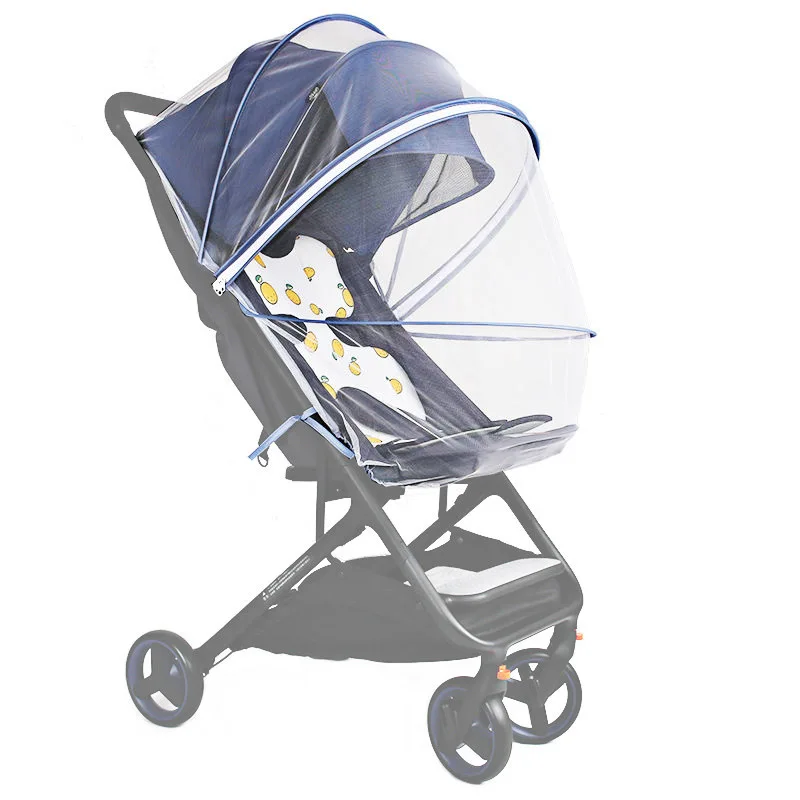 

Stroller Mosquito Net For Xiaomi Mitu Pram Universal With Double Zipper Support Rods Full Cover Baby Trolley Accessories