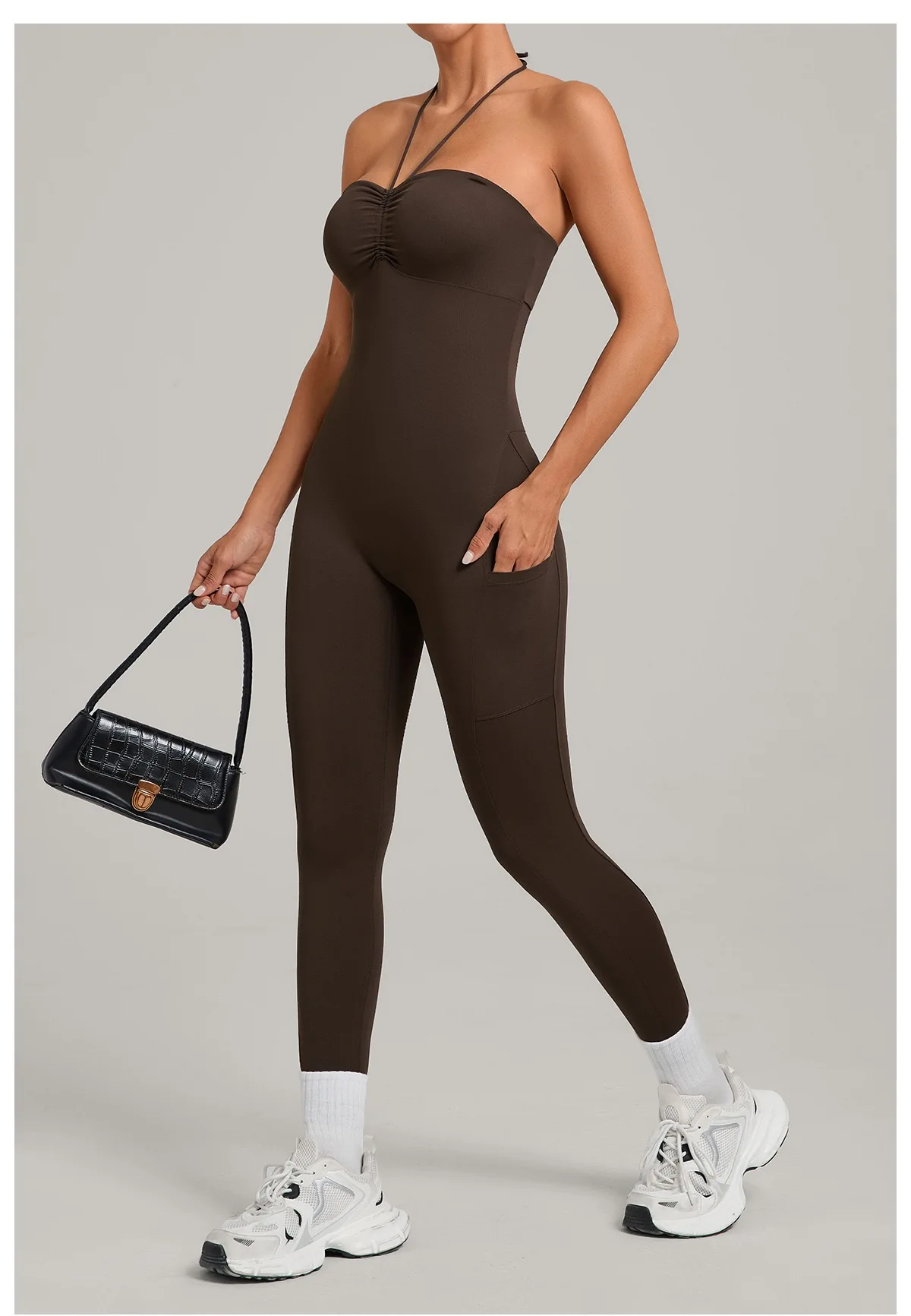 

Новинка 2023 года, женский комбинезон INS Network, красный, с подтяжкой бедер, на открытом воздухе, для бега, быстросохнущий, для занятий йогой и фитнесом