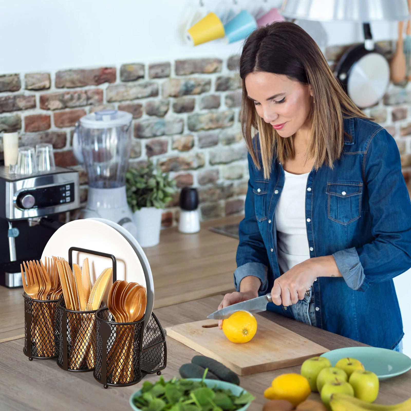 

Держатель для посуды, металлический органайзер для столовых приборов с ручкой, контейнер для хранения уличной сковороды для кемпинга, пикников, кухонная утварь