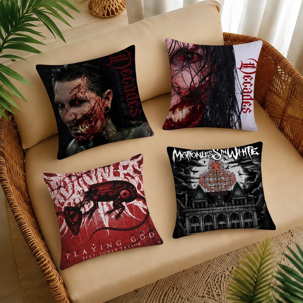 M-Motionless In W-White Decades Cushion Cover Square Decorative Throw Pillow Case Sofa Bed Living Room Anniversary Gifts