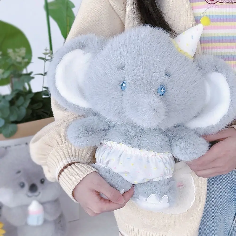 PP Cotton Soft Elephant Lion Plush Toy Interactive Stuffed Animals Kids Animal Plush Toys Collection Fluffy Soothing Hug Pillow