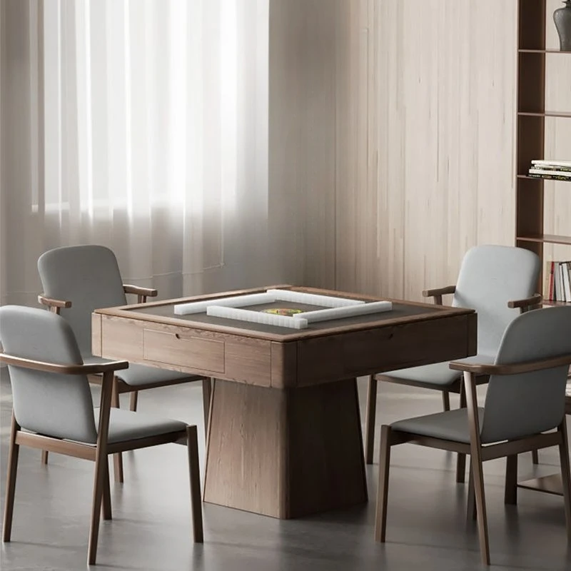 automatic integrated high-end Chinese dual-purpose dining table solid wood multi-functional household new Chinese style