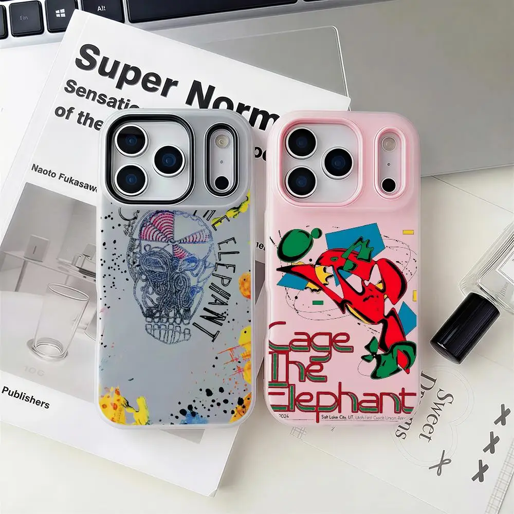 

Cage the ElephantS Phone Case 2-in-1 Detachable Clear Case with Slot for Cards & Photos iPhone 12-17