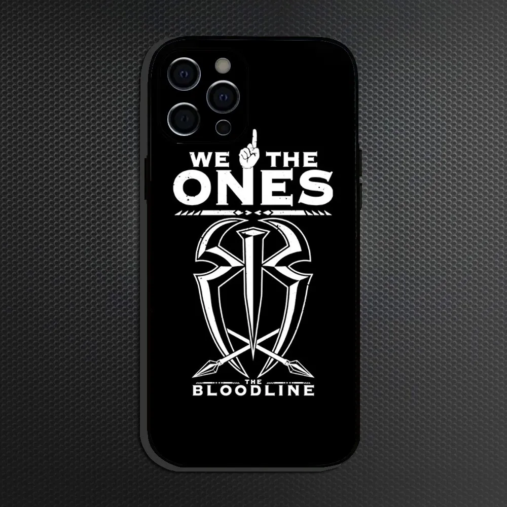 Etui na telefon OTC WWE do iPhone 16,15,14,13,12,11 Plus, Pro Max, miękki silikonowy czarny pokrowiec