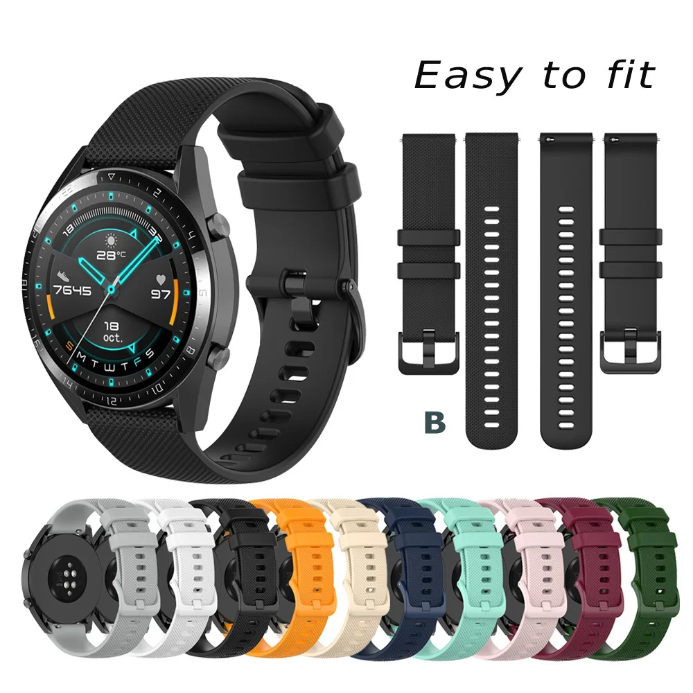 22mm Silicone Replacement GT 3 Gt2 Pro Strap Band For Huawei Watch Gt 2 Pro GT3 Sport Watchband Wristband Bracelet Belt